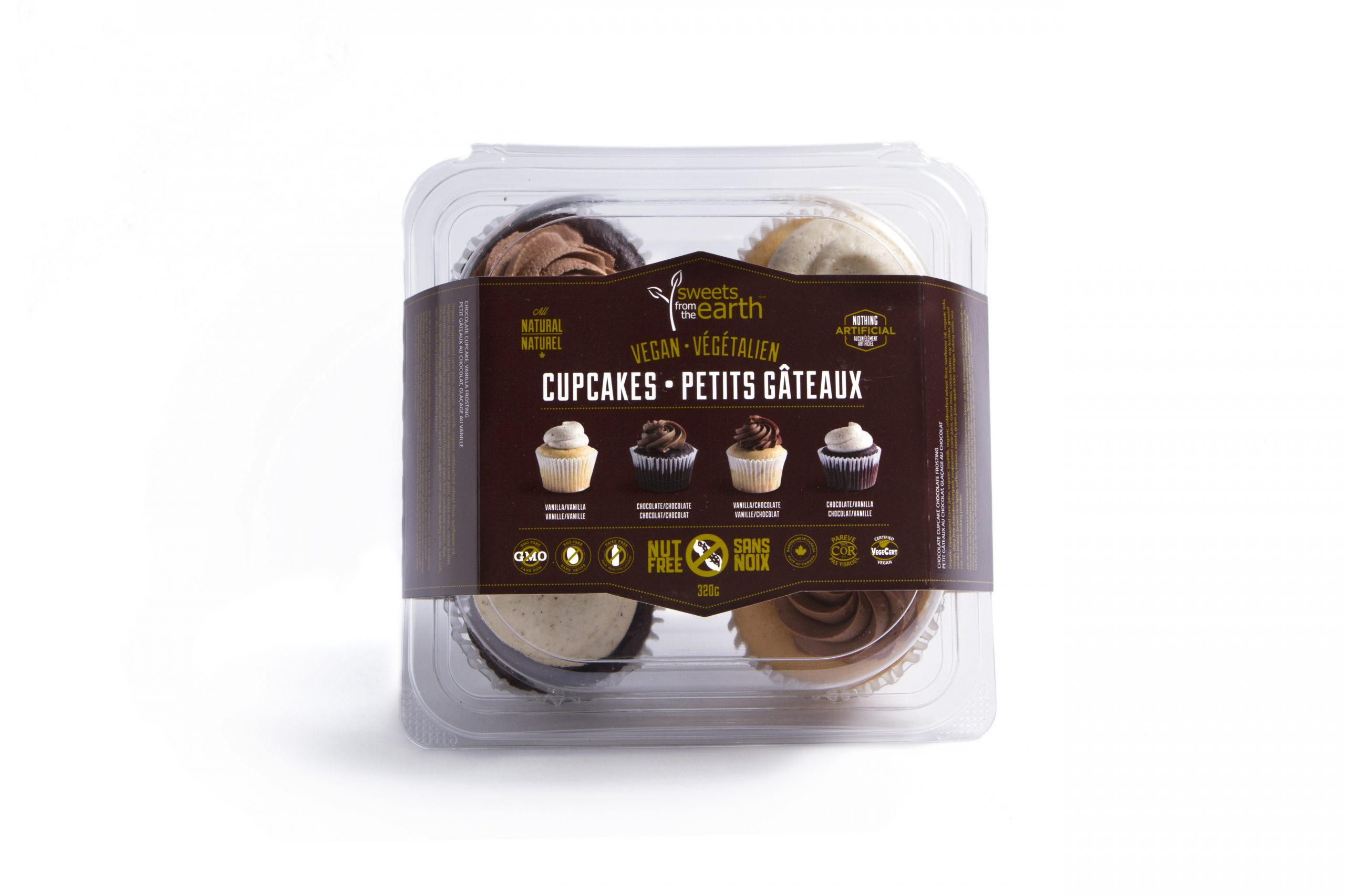 Black & White Cupcake 4-pack